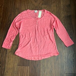 NEW- ecru linen top